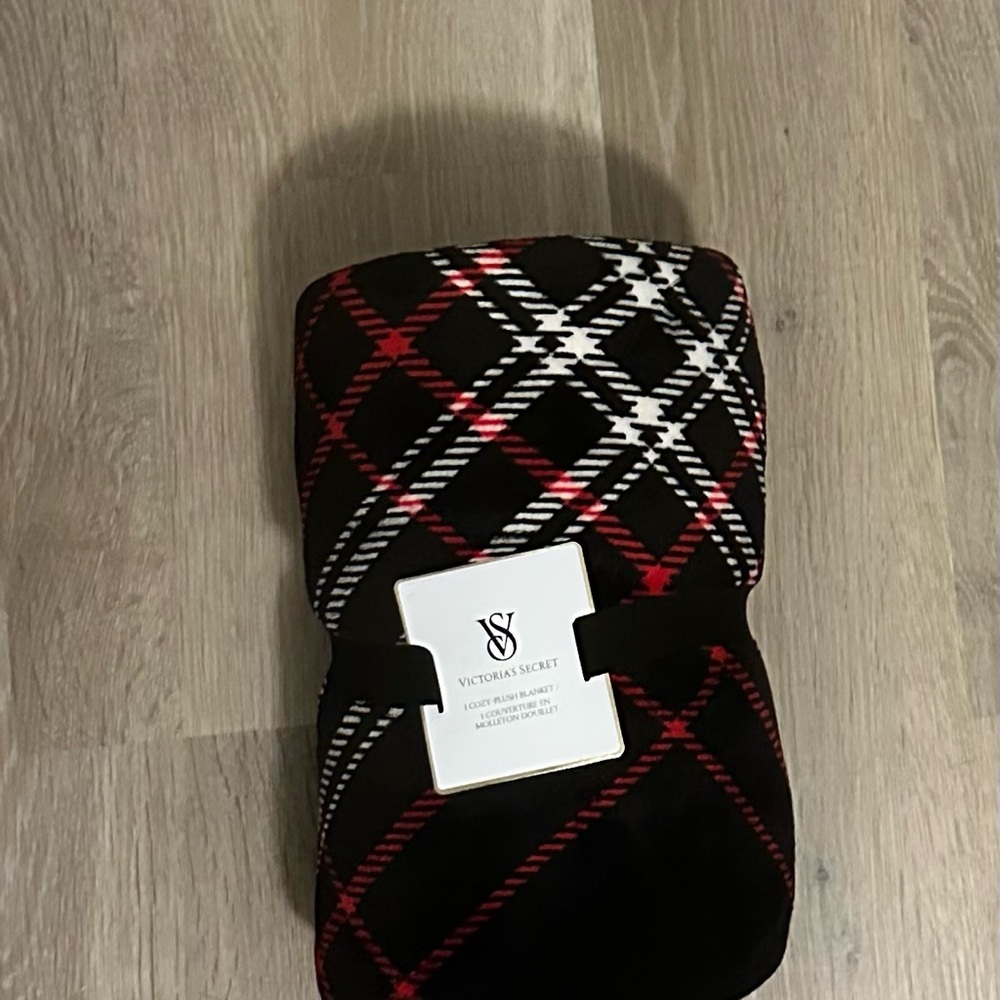 Victoria's Secret Red and Black Plaid Throw